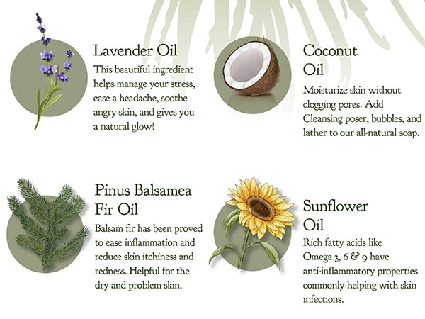 Miniatura 6 de Barra de jabón natural de bálsamo y lavanda de 2 onzas, a base de plantas, hecho con jabón orgánico, jabón vegano para hombres y mujeres, aceites