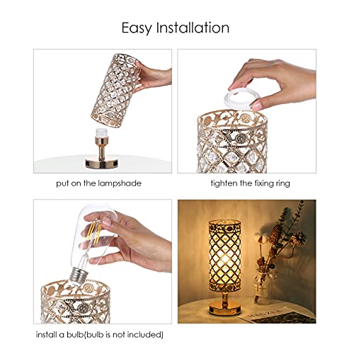 Lampada da comodino in cristallo Tomshine Lampada