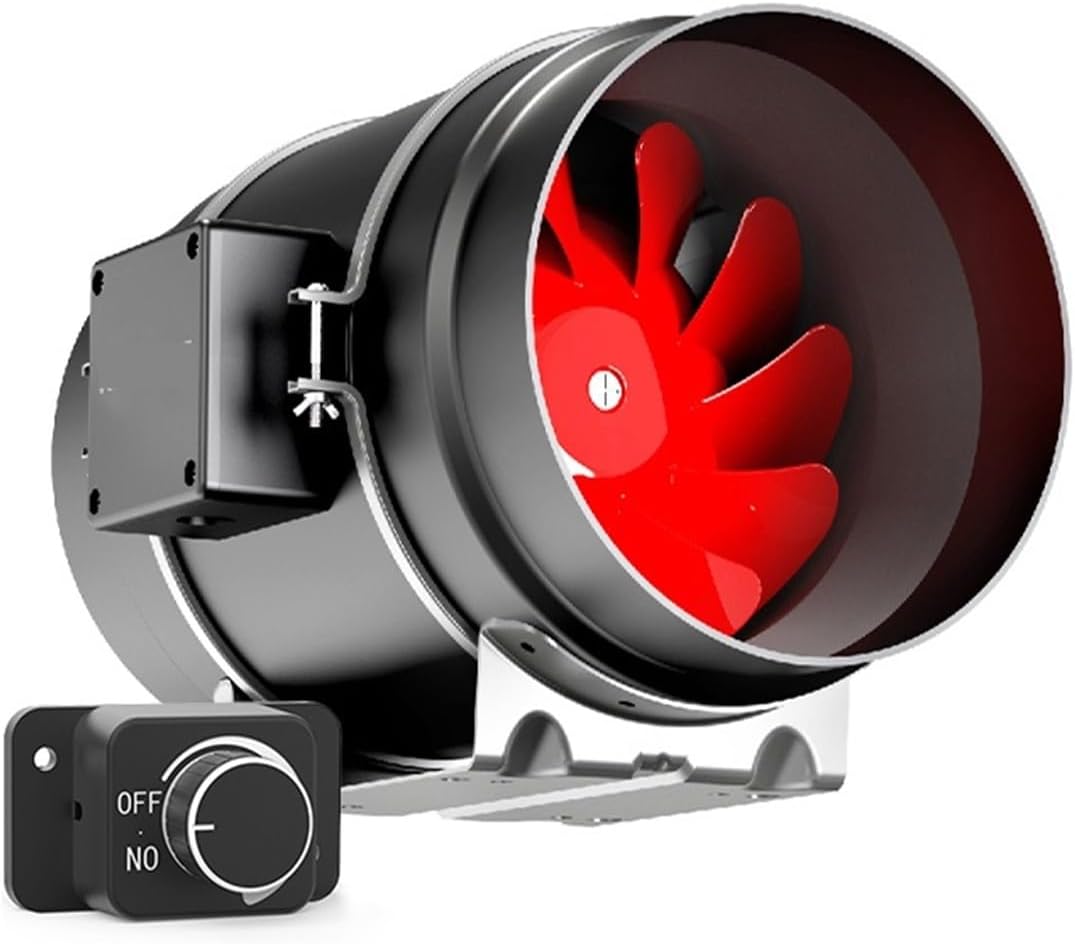換気ファンインラインダクトファン排気ファン EC フレッシュエアシステム速度制御付き水耕栽培テント家庭用 工場扇(KC200 Con