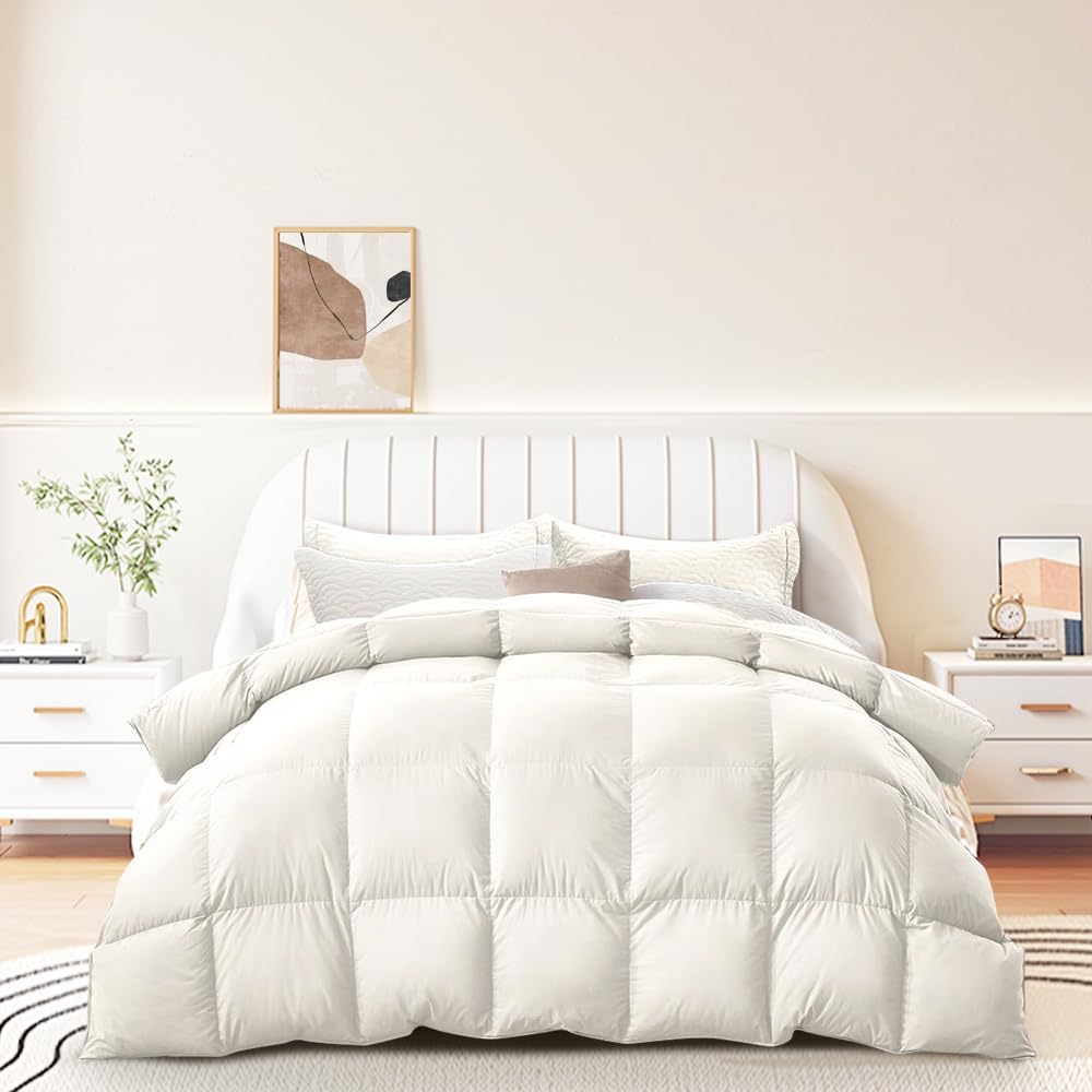 Kapok Down Comforter King Size, Recycled White Down and