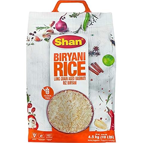 Shan - Extra Long Grain Aged Basmati Biryani Rice (10 Lbs), Premium Grade Cover