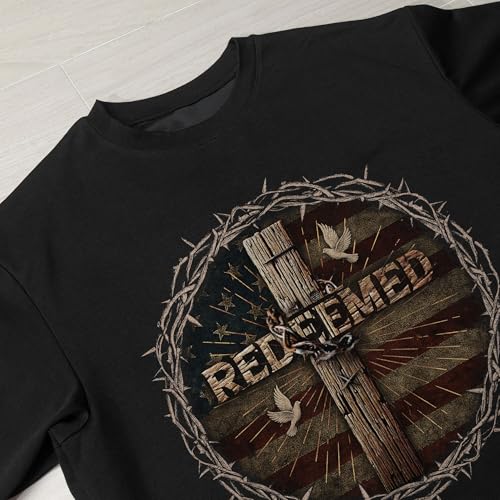Redeemed Tshirt, Christian Shirts for Men, Cross Shirt, Mens Christian T Shirts, Bible Verse Shirt4
