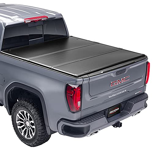 UnderCover Triad Hard Folding Truck Bed Tonneau Cover | TR16022 | Fits 2019 - 2023 Chevy/GMC Silverado/Sierra 1500, works w/ MultiPro/Flex tailgate (w/o GMC Factory bed boxes) 5' 10" Bed (69.9") #1