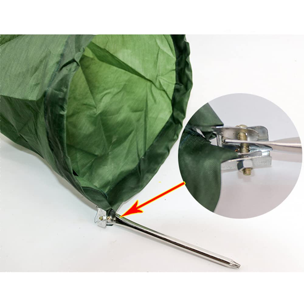 25 x 1,2 m Panier de pêche pliable à 4 couches Trempé dans un filet de pêche pour garder les poissons dans l'eau Accessoires de pêche en maille filet
