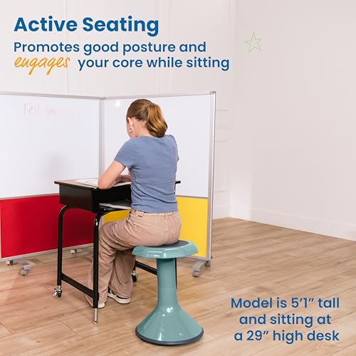 Image of ECR4Kids ACE Active Core Engagement Wobble Stool, 18-Inch Seat Height, Flexible Seating, Seafoam