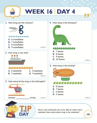 1st Grade Common Core Math: Daily Practice Workbook | 1000+ Practice Questions and Video Explanations | Argo Brothers (Next Generation Learning Standards Aligned (NGSS)) - Image 6