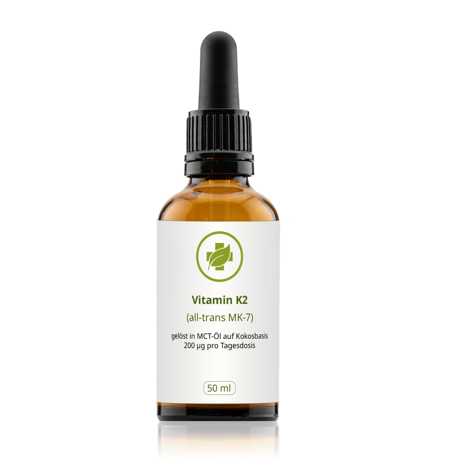 Vitamin K2 Tropfen 50 ml (all-trans MK-7) - produktionsfrische Ware - 100% vegan - glutenfrei/laktosefrei - OHNE Hilfs- u. Zusatzstoffe