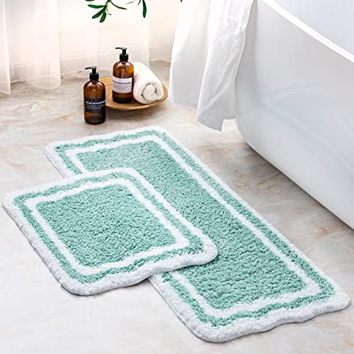 Ashler Upgrade Bathroom Rugs Sets 2 Pieces, Machine Washable, Soft