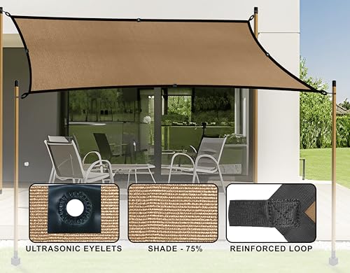 Image of Shalimar Multipurpose Shade Net /Green Net - 75% Sunblock (10 ft x 10 ft) | UV Stabilized & Heavy Duty | Ideal for Terrace, Lawn, Balcony & Greenhouse - Brown Color