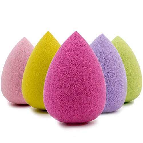 5 Pcs Makeup Sponge Set Blender Beauty Foundation Blending Sponge, Flawless for Liquid, Cream, and Powder, Multi-colored Makeup Sponges