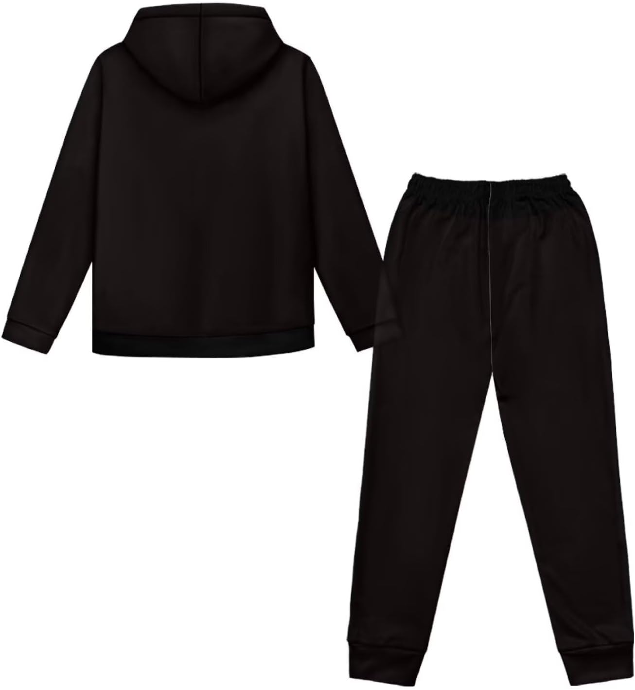 Boy's 2 Piece Outfit Basketball Football Print Drop Shoulder Pullover Sweatshirt and Jogger Sweatpants 6-16T