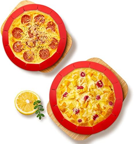 saravivi Adjustable Pie Crust Shield, 2 Pack Silicone Pie Crust Shield, Adjustable Pie Shield Pie Rim Covers Protectors, Pie Guard For Baking Pie Pizza, Fit 8 To 10.5 Inch Pies