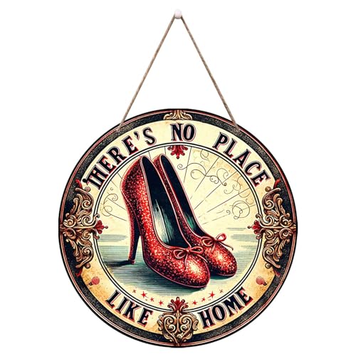 Placa decorativa de madera para puerta, cartel de madera de tacones altos, colgante, diseño de escena de, decoración Retro para Bar, manualidades Bambú Decorativo Baño (Red, 20x20x0.3cm)