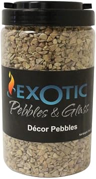 Exotic Pebbles Decorative Pebbles, Bean Size, Wood, 5 lb Jar