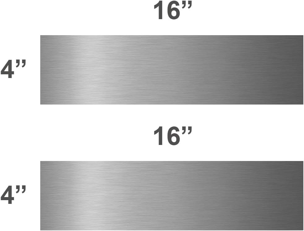 KOSHKA 2pc. Door Push Plate Peel and Stick Pet Scratch Plate (Stainless Steel Finish)
