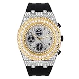 quartz watch stopping and starting Montre double pavé en cristal avec cadran en nid d'abeille et indicateurs d'heure chiffrés – Une superbe combinaison d'élégance et de style