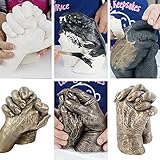 Premium 3D Hand Casting Kits Couple Bronze Paint | Make 2 Sets Holding Hands Casts | Engagement Gifts for Couples | 8th Wedding Anniversary | Wedding Gift | 2kg Alginate 3kg Stone Plaster | BabyRice - Image 8
