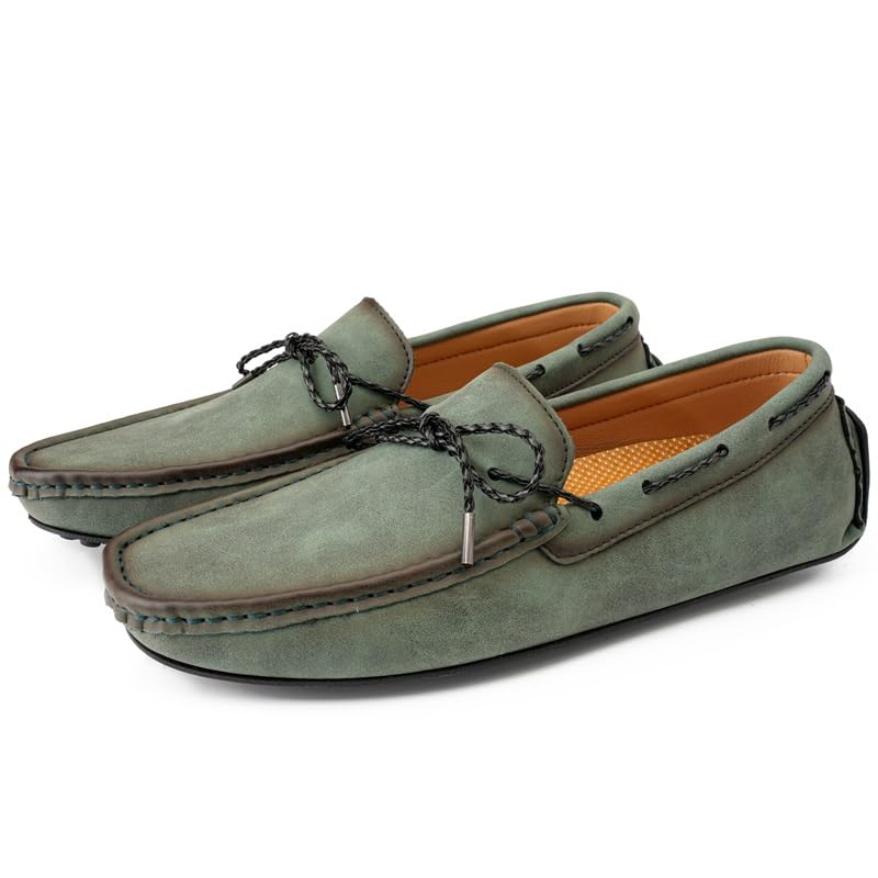Loafers for Men Vegan Nubuck Leather Boatshoes Flexible Comfortable Anti-Slip Fashion Casual Slip-ons3