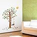 DECOWALL SG-1401P1402 9 Little Monkeys Tree and Height Growth Chart Kids Wall Stickers Wall Decals Peel and Stick Removable Wall Stickers for Kids Nursery Bedroom Living Room