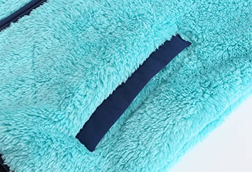 Image of Girl's Jacket Kids Full Zip Ultra Soft Sherpa Fleece Hoodie Sweatshirt