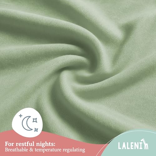 Laleni Jersey Prześcieradło 80x160 cm do łóżeczka - Oeko-Tex certyfikowane - Do kołyski - W kolorze zielonym