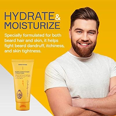SEVEN POTIONS Beard Conditioner for Men Prevents Beard Itch and Dandruff Natural, Vegan, Cruelty Free (Citrus Tonic, 3.4 FL OZ)