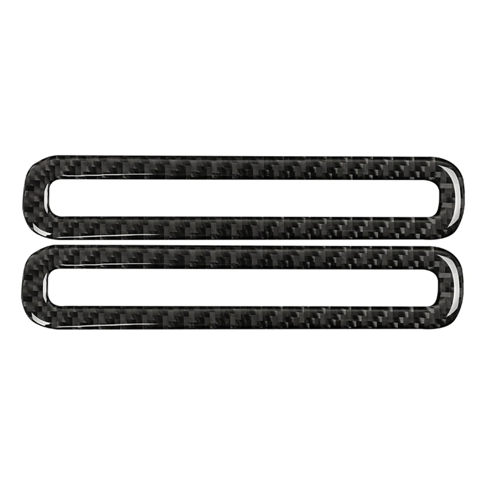 Car Trim Interior for Mustang GT 2015-2021 Carbon Fiber Auto Side Door Defogger Air Vent Outlet Frame Sticker Interior Trim(Black)