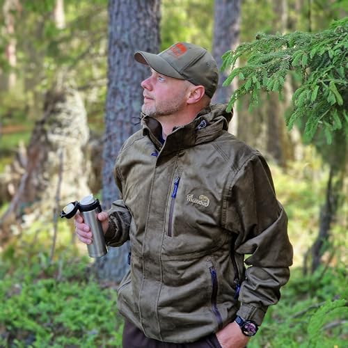 Full mundur Outdoorjacke Camo Jagdjacke Wanderjacke leichte Übergangsjacke winddichte Jacke wasserdichte Regenjacke atmungsaktive Funktionsjacke mit abnehmbarer Kapuze für Herren