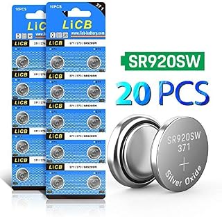 LiCB 20 Pack SR920SW 371 370 AG6 Battery 1.5V Button Cell Watch Batteries