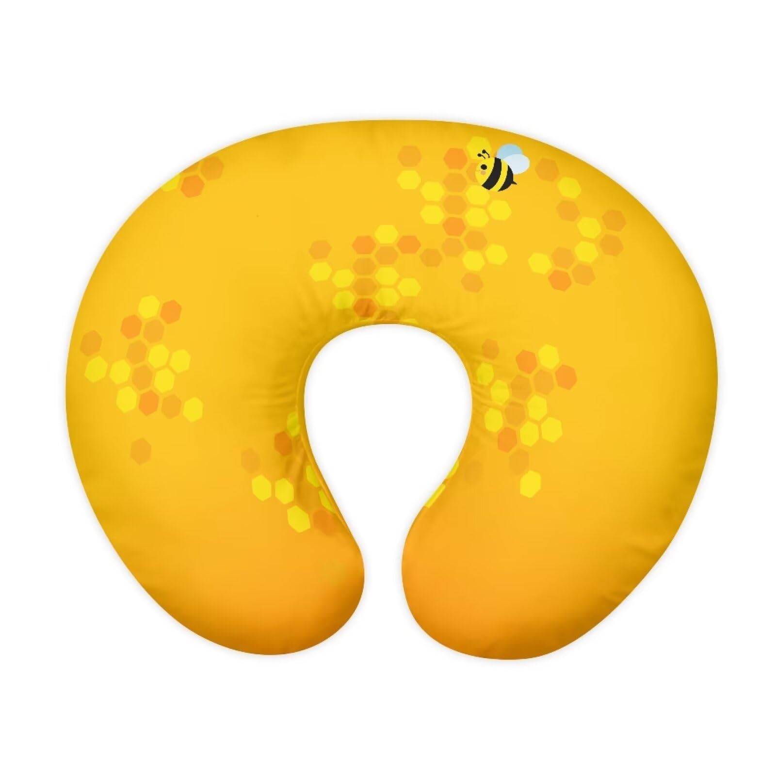 Jndtueit Cute Bee Nursing Pillow Cover for Baby Boys Girls,Soft Breastfeeding Pillow Cover Washable Infant Feeding Cushion Cover Easy to Clean