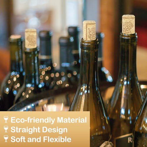Image of 35 Pack Straight Wine Corks, #8 Soft Wood Cork Stoppers, 7 /8 inch x 1 3 /4 inch Corks For Crafts, Leakproof Bottle Corks For Beer, Wine Bottles, Crafting Decor, DIY Arts