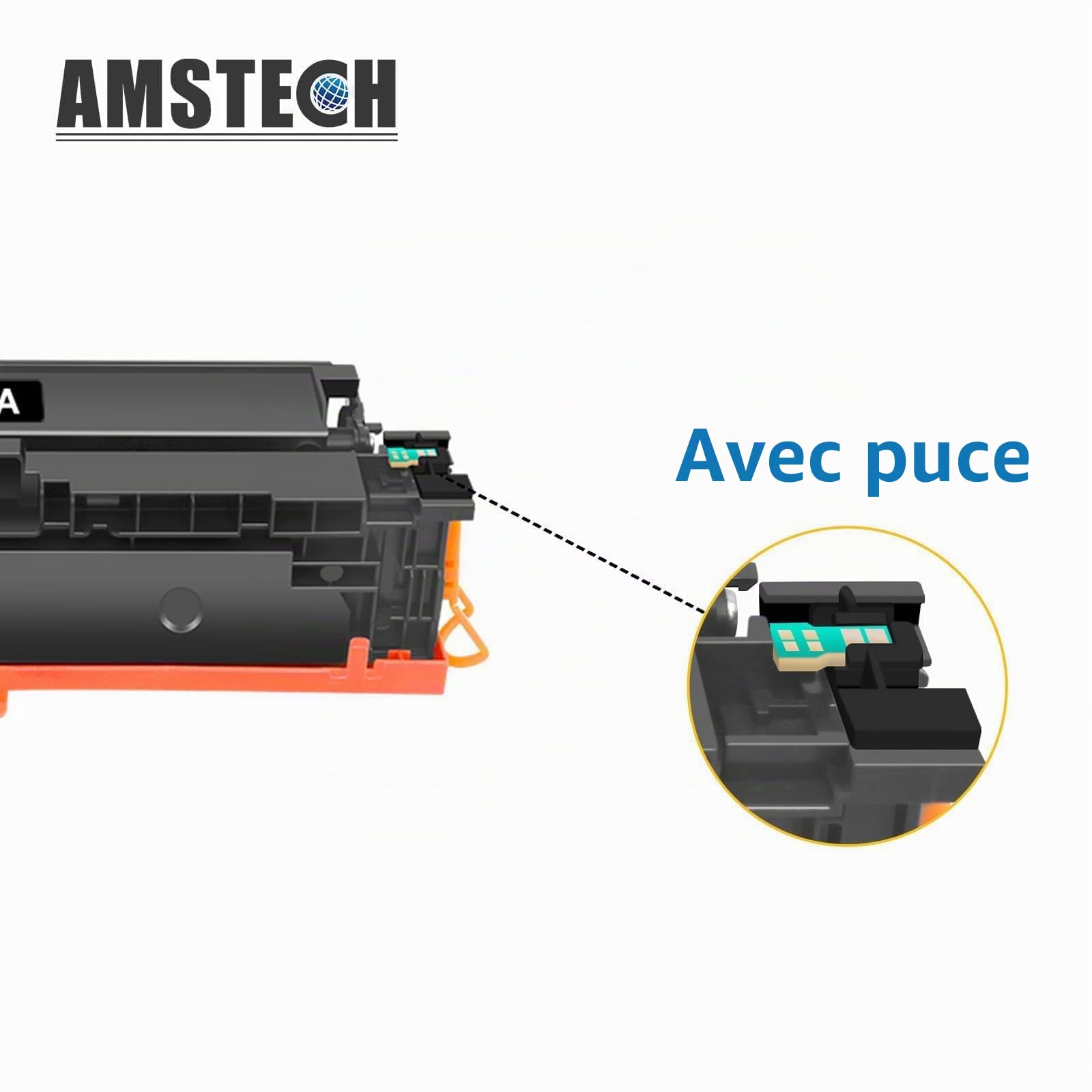 Amstech 203X 203A MFP M281fdw Cartouches de Toner CF540X CF540A 4-Pack | Compatible pour HP Color Laserjet Pro MFP M254dw M281fdn M281cdw M280nw M254nw M254dn M281 M254 M280 Noir Cyan Jaune Magenta