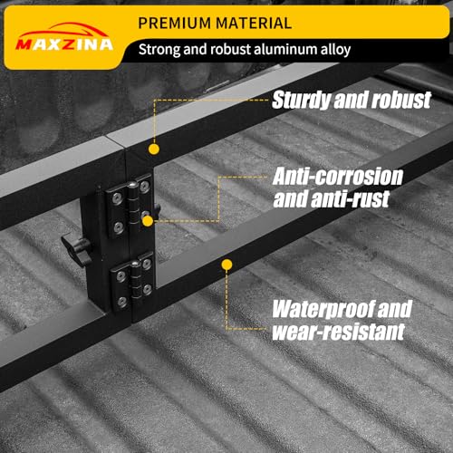 Maxzina Truck Bed Divider Compatible with 2022-2025 2026 Ford Maverick Cargo Divider Trunk Organizer Aluminum Alloy Luggage Divider Replacement for 2024 Maverick Accessories