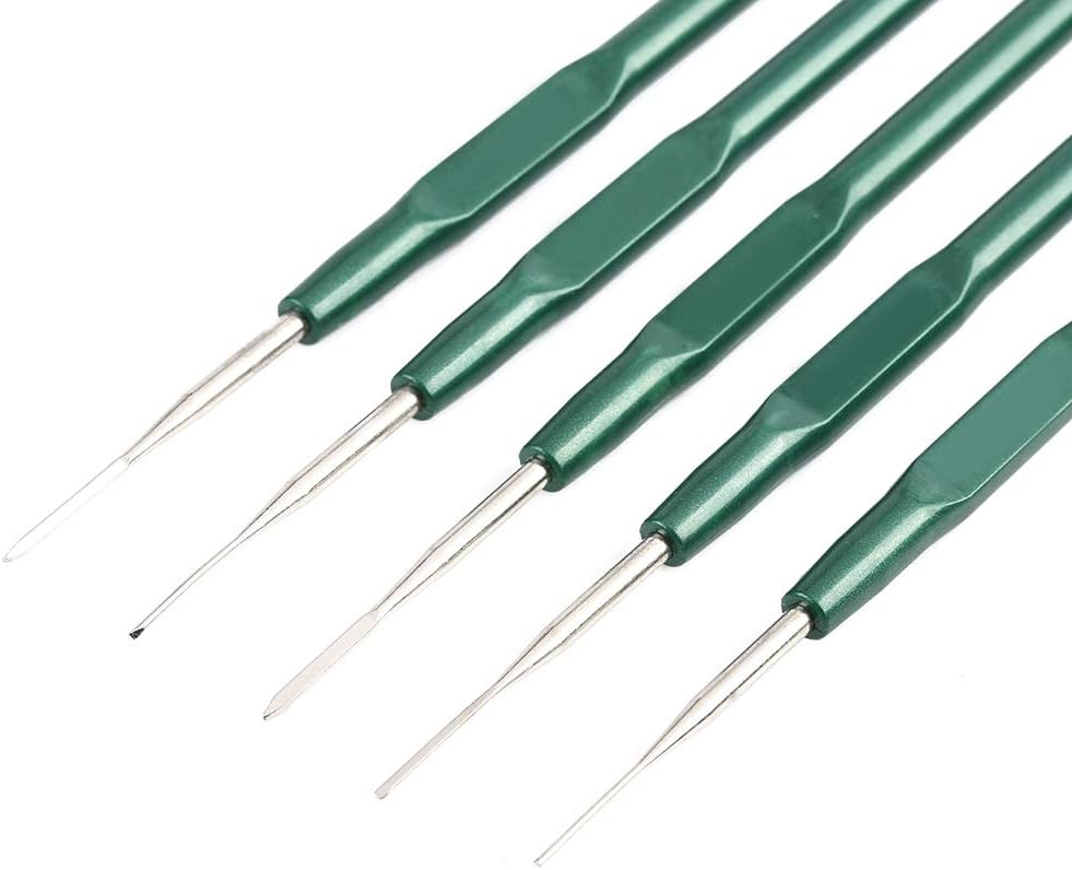 for molex connector tool Gorgeri Terminal Release Tool,5pcs (1 Set) Automotive Wiring Harness Terminal Socket Plug Pin Removal Dismount Tool Kit