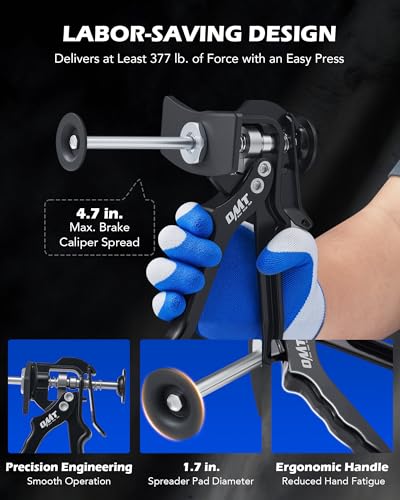 Image of Orion Motor Tech Speedy Brake Caliper Compressor, Heavy Duty Single Dual Brake Piston Compressor Tool for Brake Pad Replacement, Disc Brake Caliper Tool Compatible with Most Cars & Trucks, Black