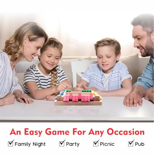 Image of Aditi Toys Shut The Box Dice Game, Classic Flip Me Multiplayer Game for Kids & Adults, Fun Wooden Tabletop Shut The Box Dice Game for Improving Math & Motor Skills for Kids Above 5 Years, BIS Approved