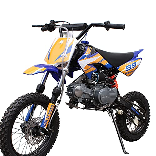 X-PRO 125cc Dirt Bike Pit Bike Gas Dirt Bikes Youth Kids Dirt Bikes 125cc Gas Dirt Pit Bike ï¼ŒBlue