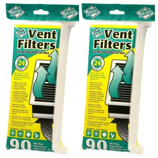 Dust Control Air Vent Filters - 48 Air Vent Filters for Home| Provides Fresh, Filtered Air | for Bathrooms, Bedrooms, Kitchen, Family Rooms