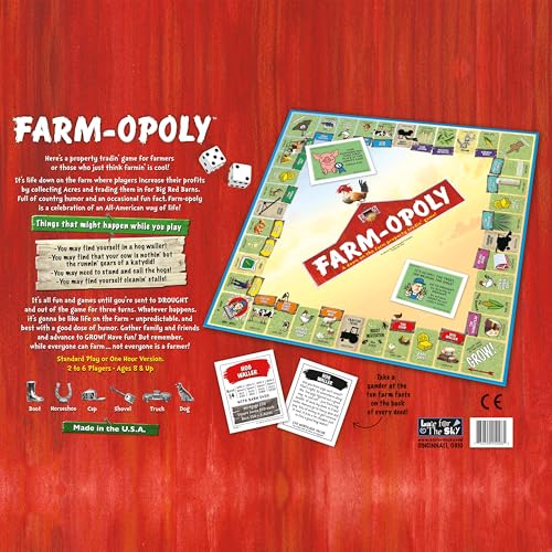 Late for the Sky Farm-Opoly juego de mesa miniatura 5