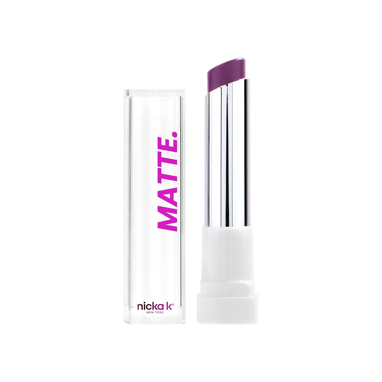 NICKA K NEW YORK Matte Lipstick, Vibrant Matte Colors, Long Lasting, Non-drying, Purple Kiss LSMT14