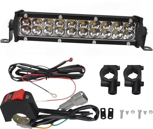 UAOPL Motorcycle Headlight Kit LED High Beam Light Bar 60W 4200LM