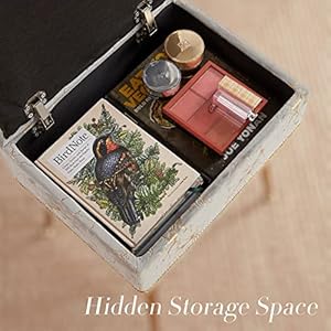 Soohow storage ottoman foot rest makeup vanity stool with gold hot stamping vanity chair for makeup room foot stool for living room bedroom storage ottomanmetal legs  urban country home decor