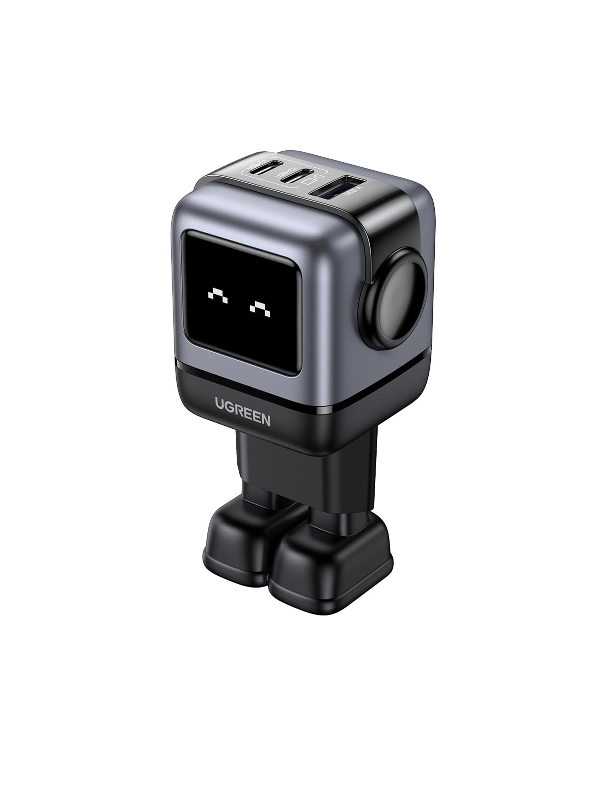 UGREEN UNO USB C Ladegerät, 65W USB C Netzteil 3-Port GaN Schnellladegerät LED Display kompatibel mit MacBook Pro/Air, iPad, iPhone 17 Pro Max, 15 16, Galaxy S25 Ultra, Steam Deck (Schwarz)