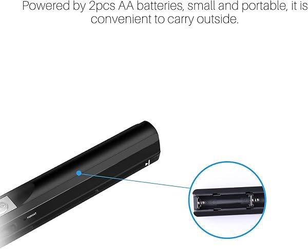 Portable Document Scanner, 900DPI Hand Held USB Image Scanner A4 Colour Photo Mobile Scanner Handy Scan (JPG/PDF Format, High Speed USB 2.0, Micro Need SD/TF Card But Not Included) - 3