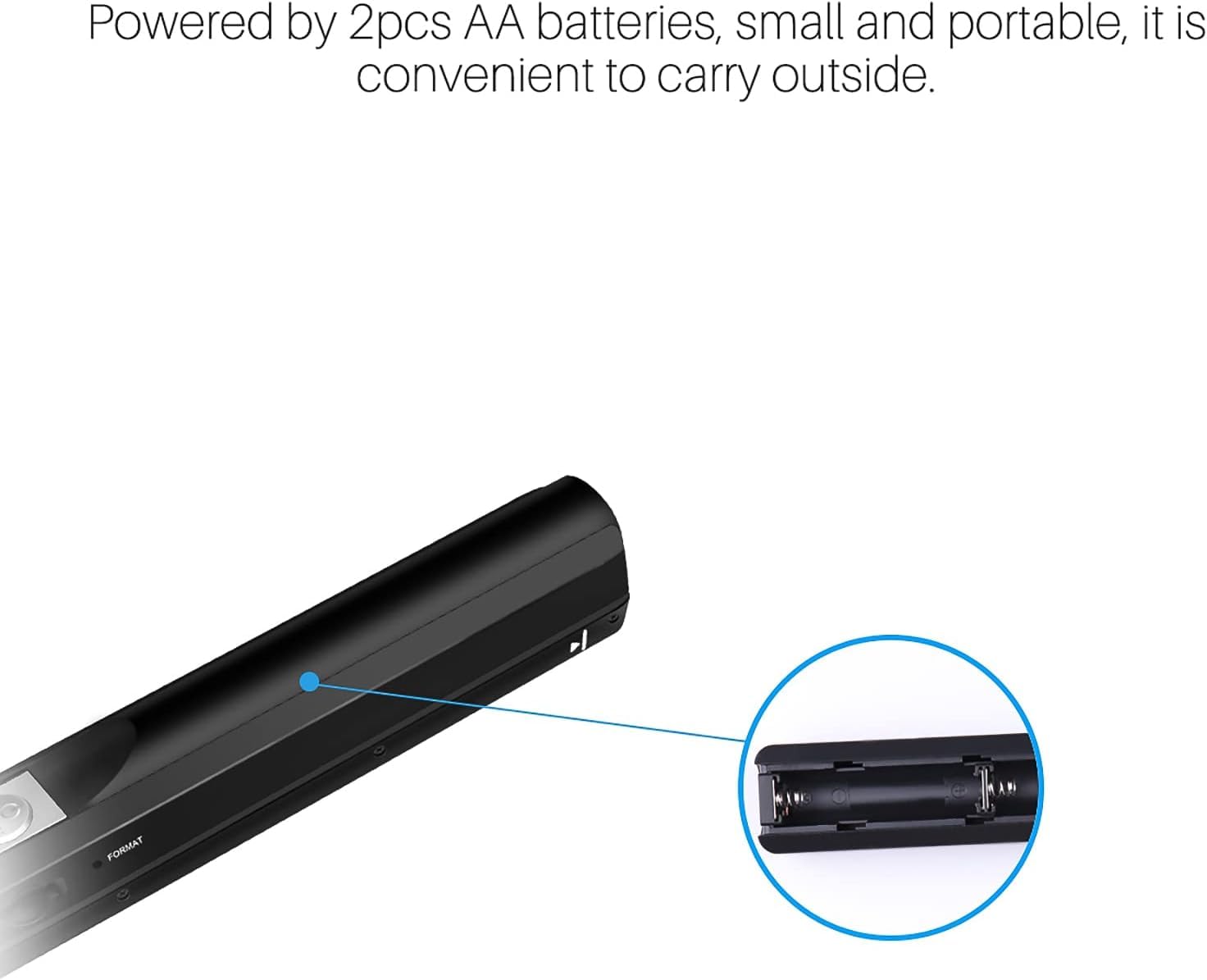 Escáner portátil de documentos AOZBZ Portátil 900DPI Escáner de imagen en color USB A4 (formato JPG / PDF Hi-Speed USB 2.0, tarjeta Micro SD / TF de necesidad, pero no incluida)