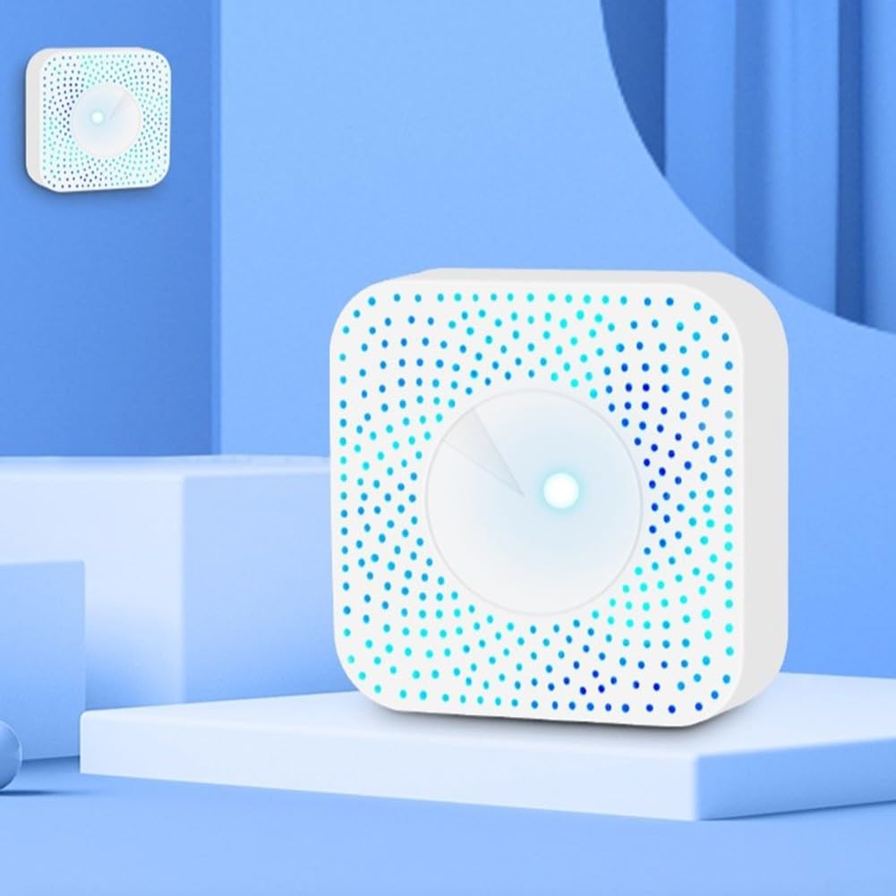 Probador de calidad del aire, para Tuya para Zigbee 6 en 1 Monitor de temperatura, humedad, PM2.5 y dióxido de carbono con control de voz compatible con Alexa y Google (para Zigbee)