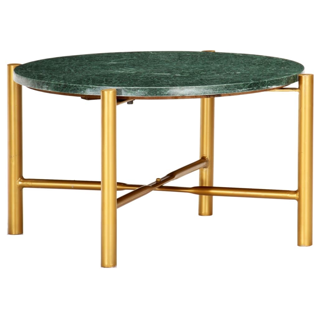 Tables d'appoint, tables basses, table basse verte, 60 x 60 x 35 cm, pierre véritable avec texture marbrée