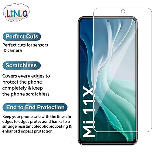 Image of Tempered Glass Compatible for Redmi Note 11 Pro /Note 11 Pro Plus /Note 10 Pro Max /Note 10 Pro /Mi 11x /11x Pro /Note 9 Pro /Note 9 Pro Max /Poco F3 with Full Screen Coverage;(Transparent),Pack of 1