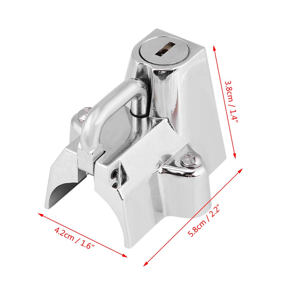 KIMISS Motorcycle Helmet Security Lock Kit, for Kuryakyn Cruiser Motorcycle Helmet Lock 1-1/4 to 1-1/2 4232 (Plating Color)