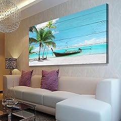 Blue Ocean and Green Coconut Trees